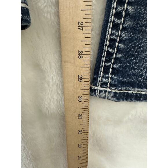 Live Hard Jeans 16 Womens Thick Stitch Concert Rock Embellish - Picture 9 of 11